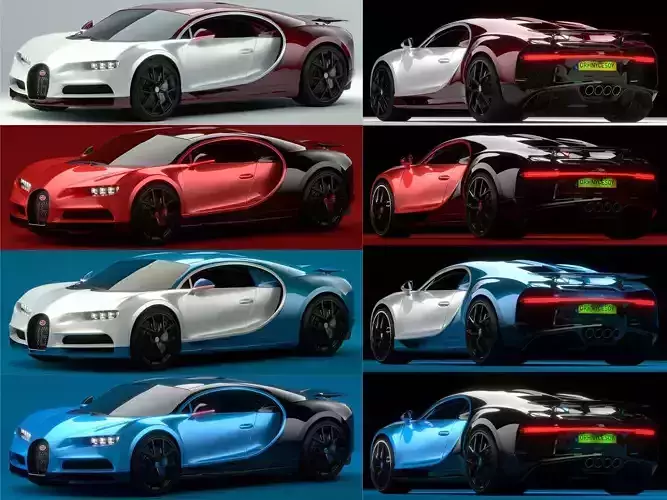 Realistic Bugatti Chiron Sport 2021 Collection  