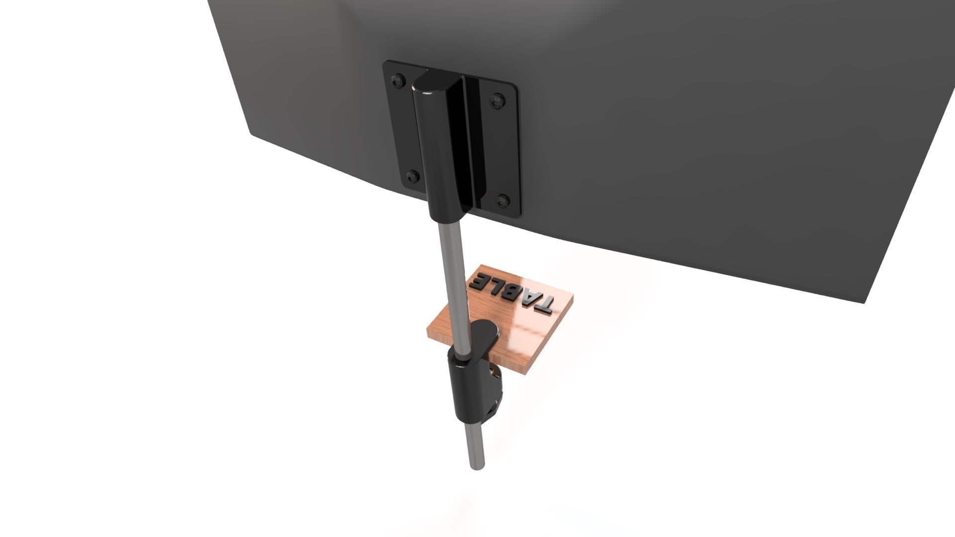 Monitor fixing device Low-poly 3D model_2