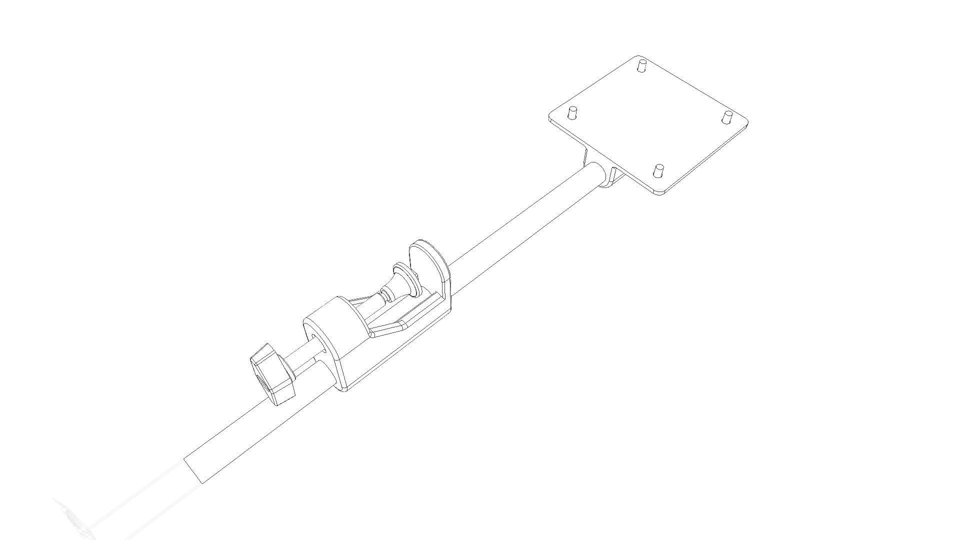 Monitor fixing device Low-poly 3D model_12