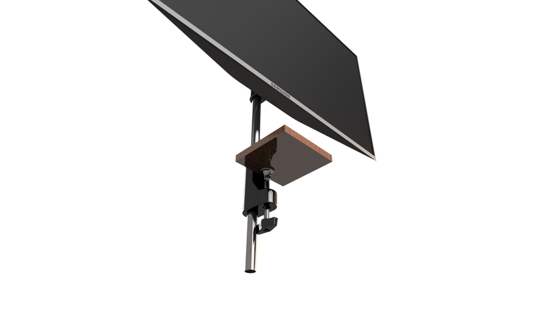 Monitor fixing device Low-poly 3D model_1