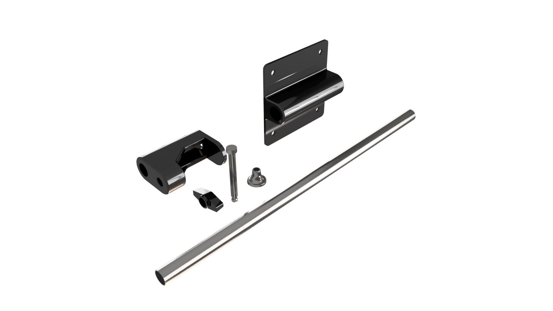 Monitor fixing device Low-poly 3D model_9