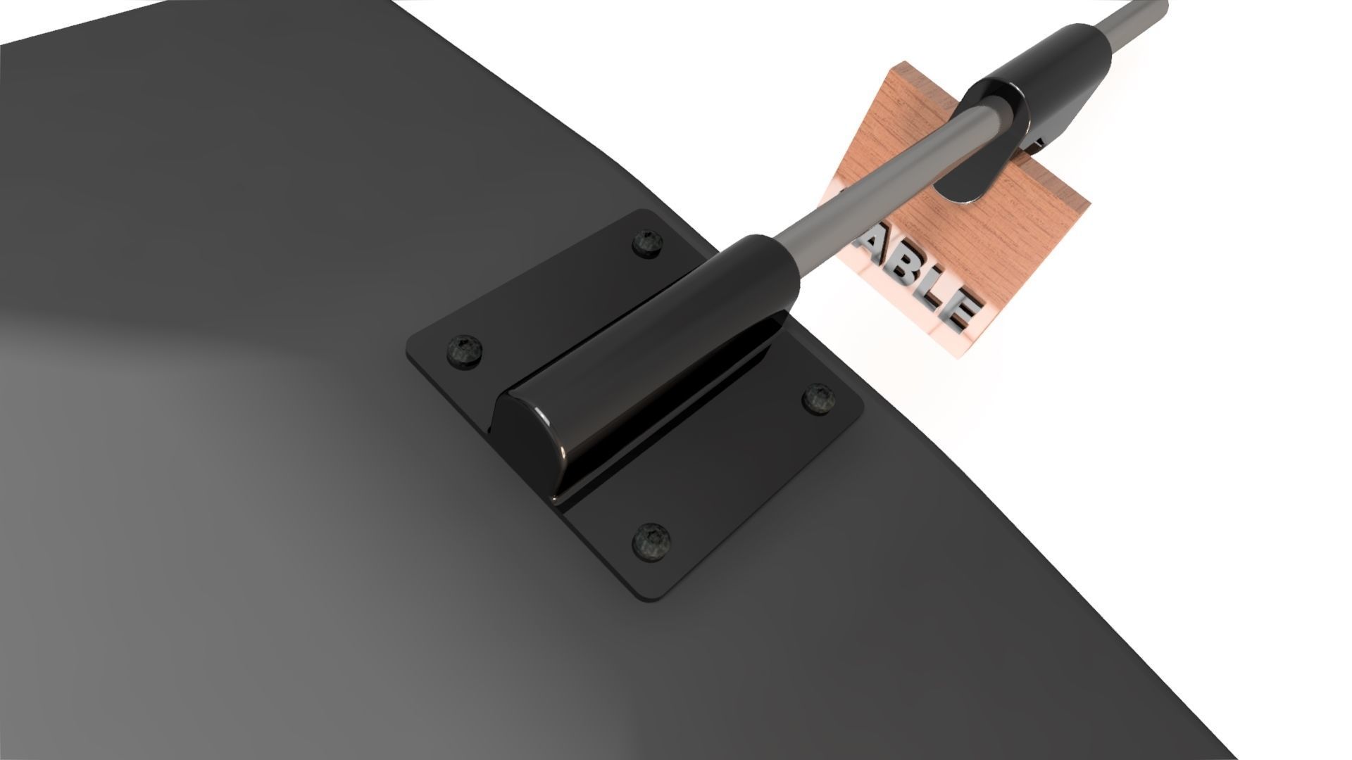 Monitor fixing device Low-poly 3D model_3