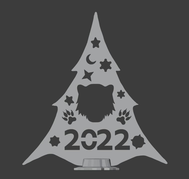 TREE TIGER 2022 3D print model_2