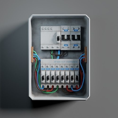 Circuit Breaker Low-poly 3D model
