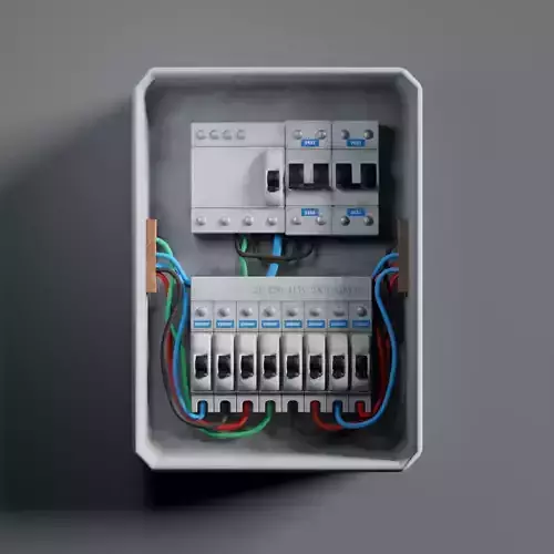 Circuit Breaker Low-poly 3D model