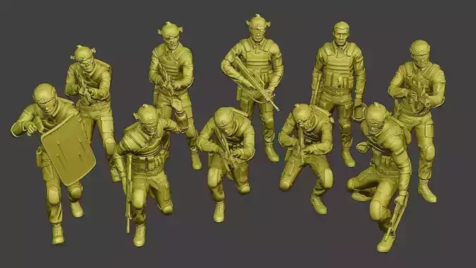 China Actual Special Forces PAP Pack2 3D Model Collection