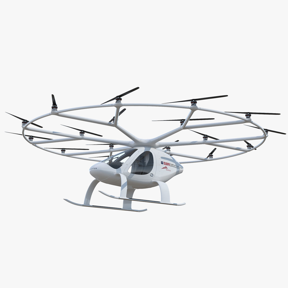 Autonomous Air Taxi in Dubai Volocopter 2X 3D model