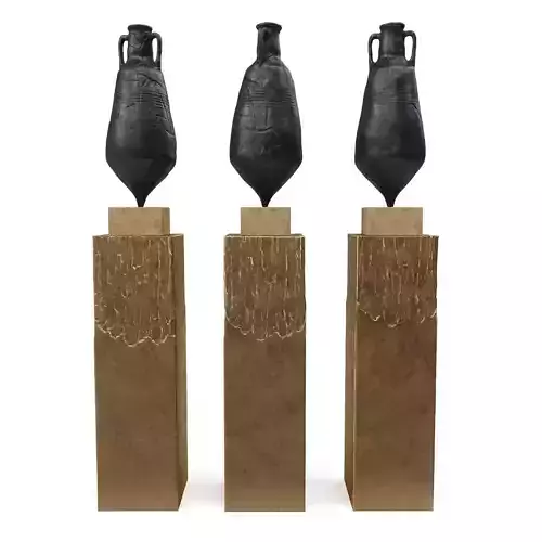 Ceramic vase with pedestal