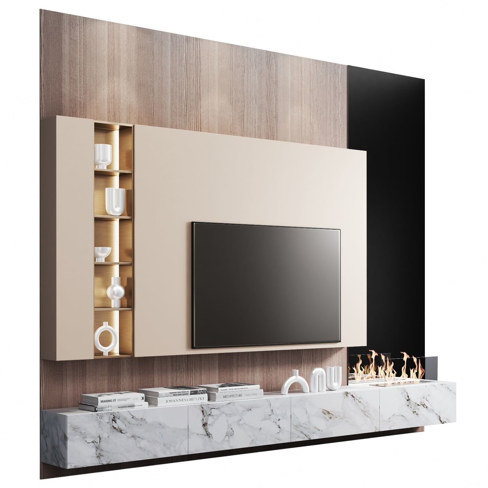 WALL TV SET 3 3D model_1