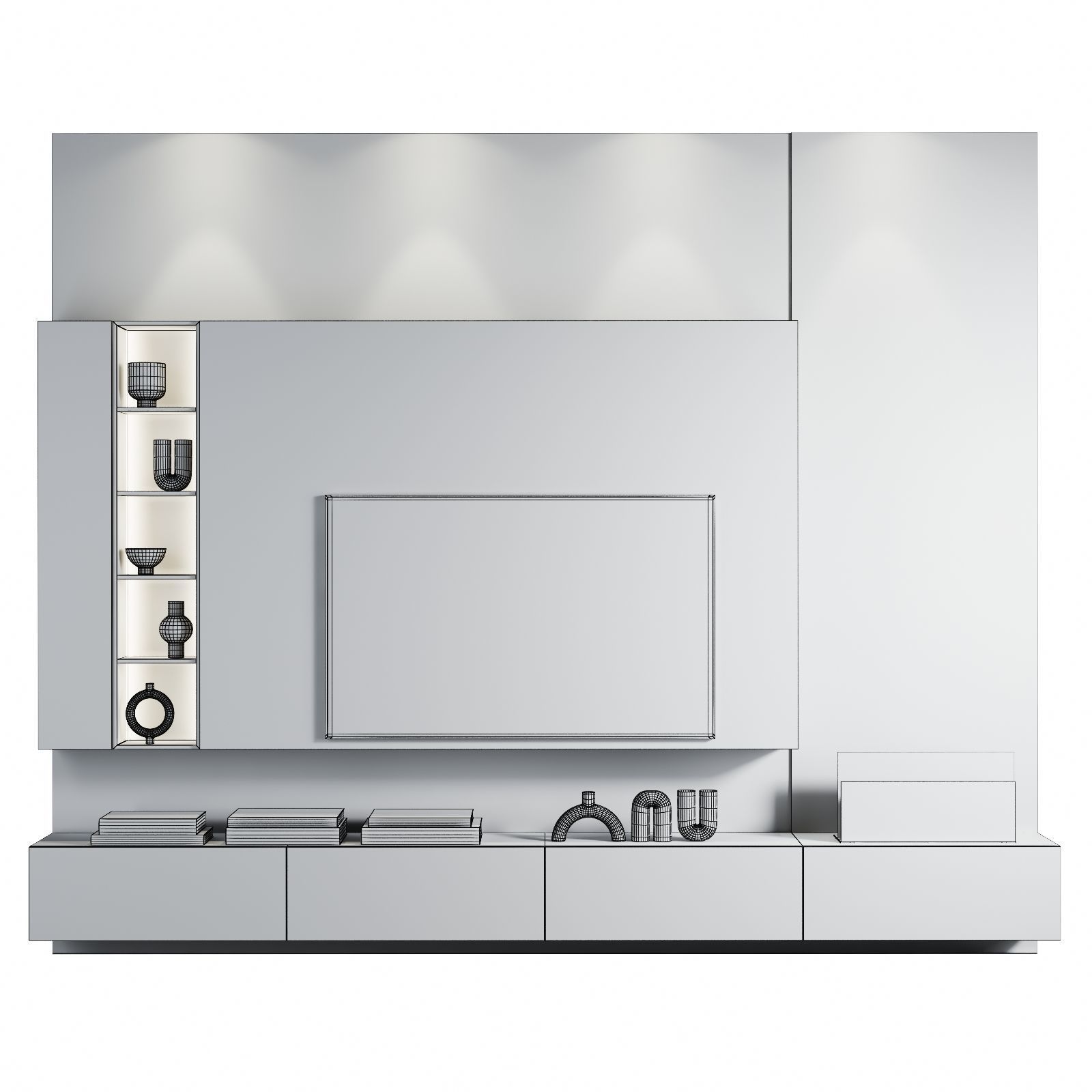 WALL TV SET 3 3D model_3