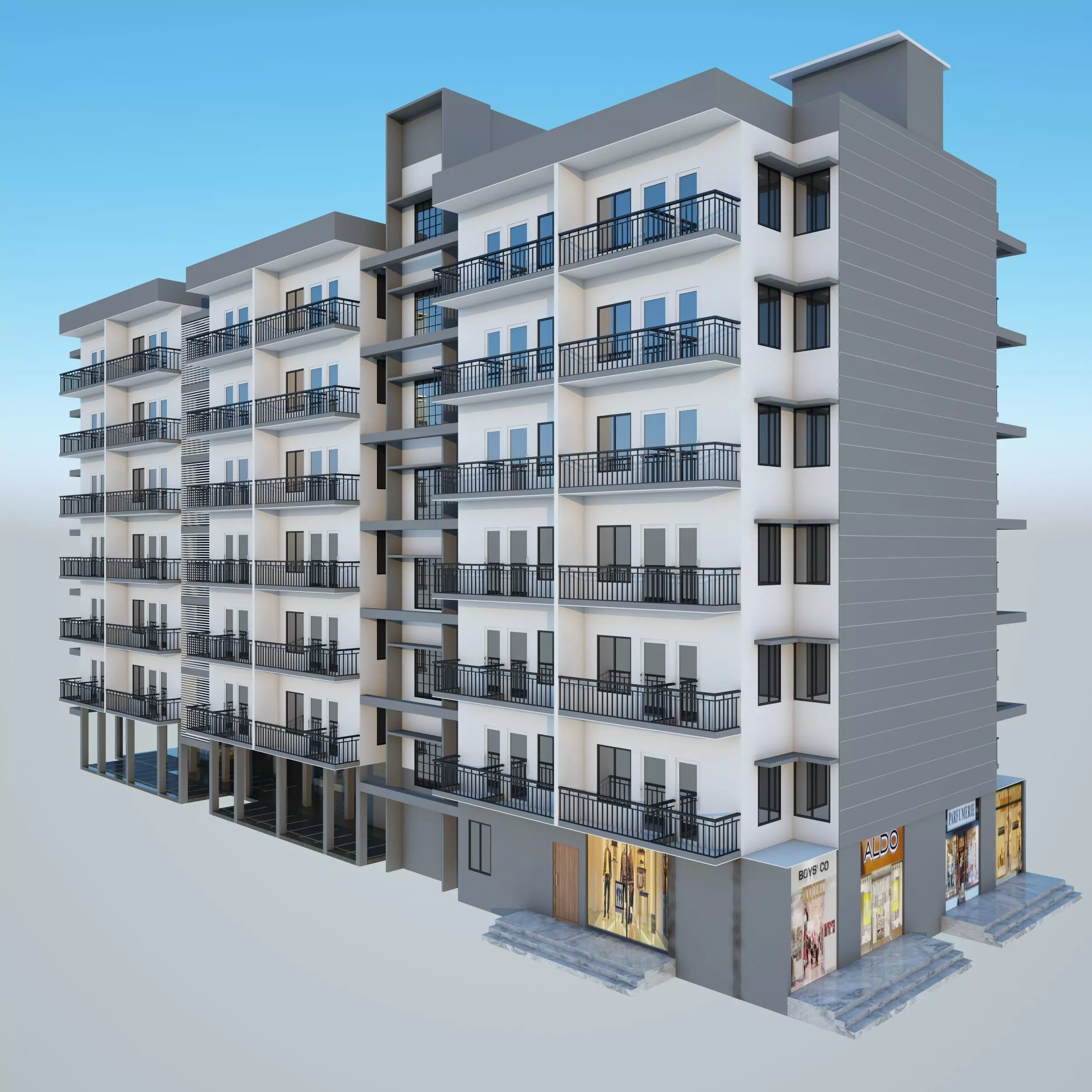 Modern Building 3D model_0
