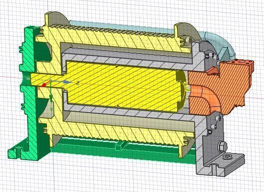 Crane winch functioning 3D print model_3