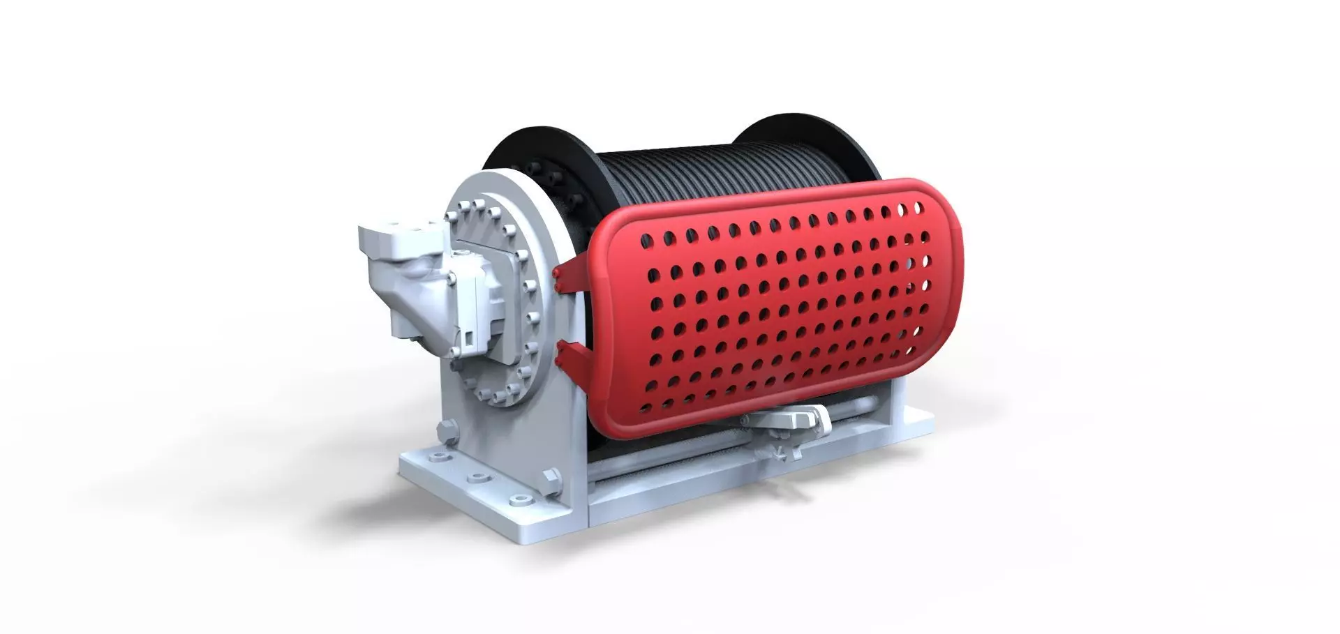 Crane winch functioning 3D print model_0