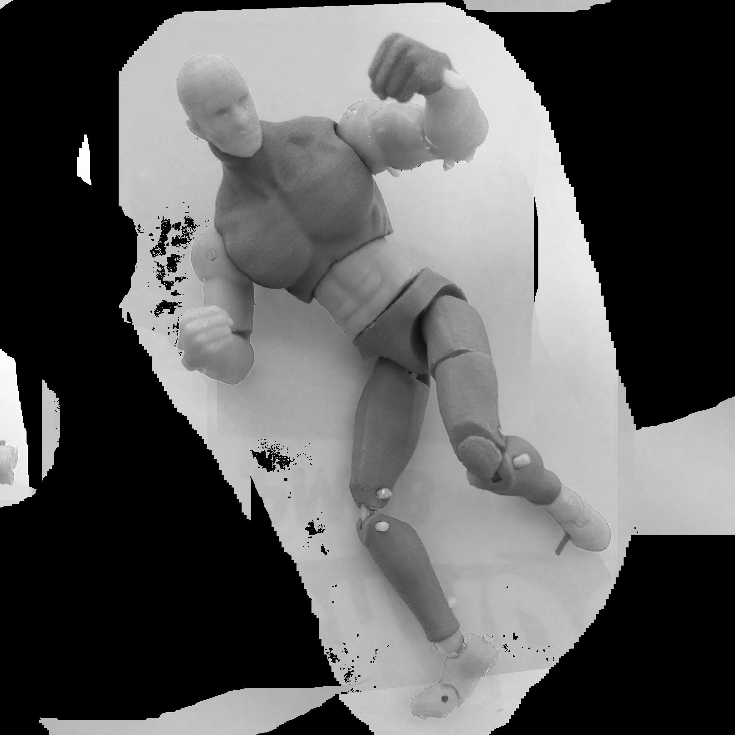 STRONG MAN ACTION FIGURE 3D FULL ARTICULATED SYSTEM 3D model 3D printable CGTrader