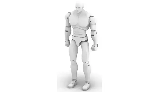 STRONG MAN ACTION FIGURE - 3D FULL ARTICULATED SYSTEM  3D print model