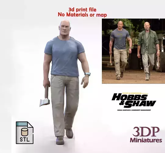 N7 F9 Luke Hobbs Dwayne Johnson in Hobbs and Shaw