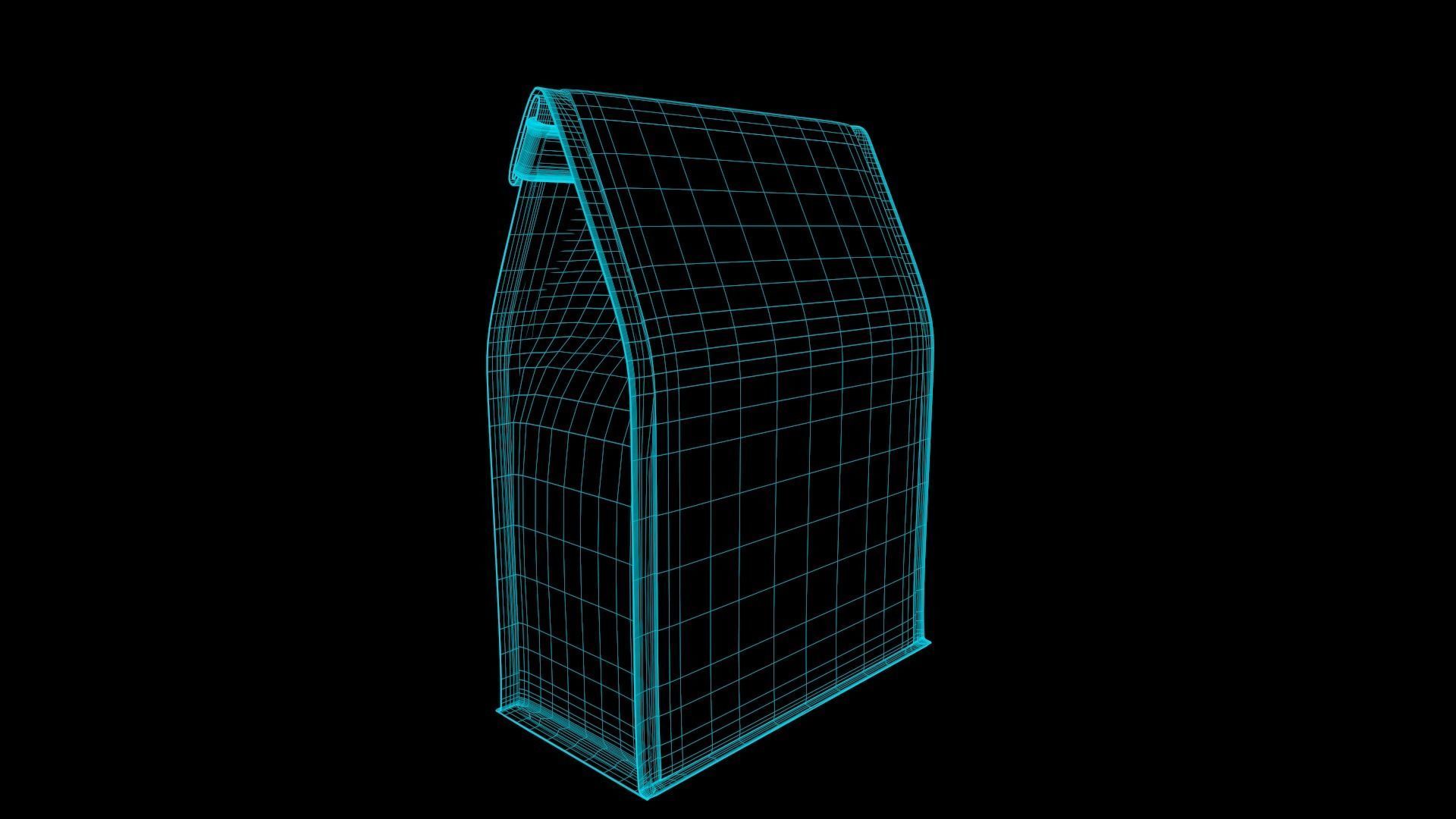 Coffee bag with clip 3D model_7