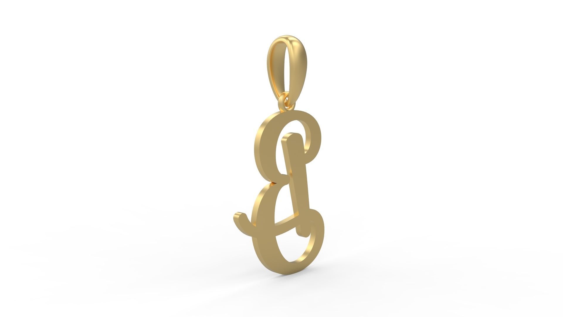 Initial Letters Pendant Glitter B 3D print model_3