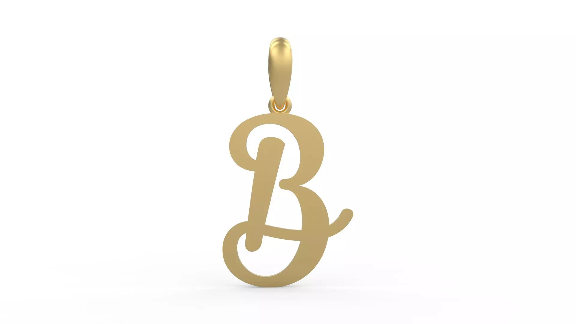 Initial Letters Pendant Glitter B 3D print model_0