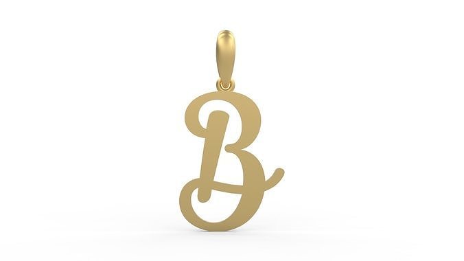 Initial Letters Pendant Glitter B 3D print model