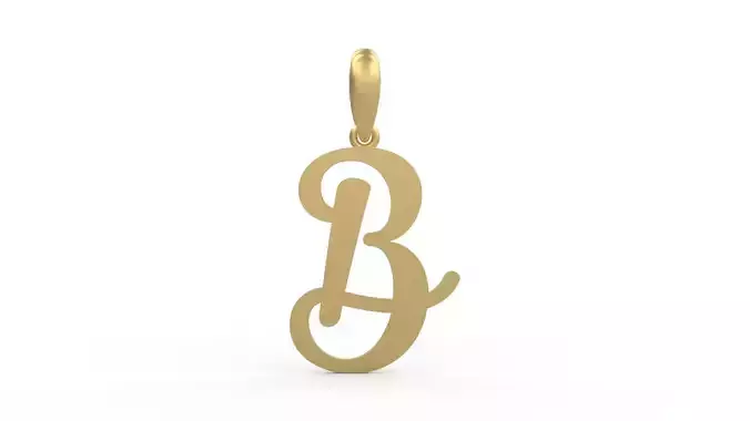 Initial Letters Pendant Glitter B 3D print model