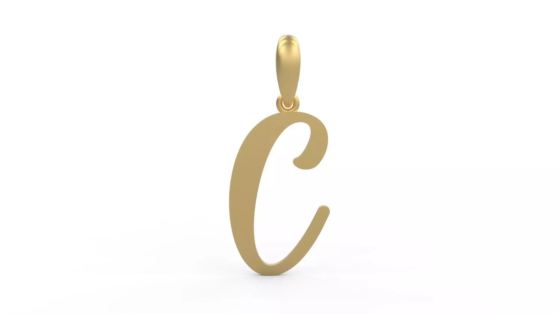 Initial Letters Pendant Glitter C 3D print model_0
