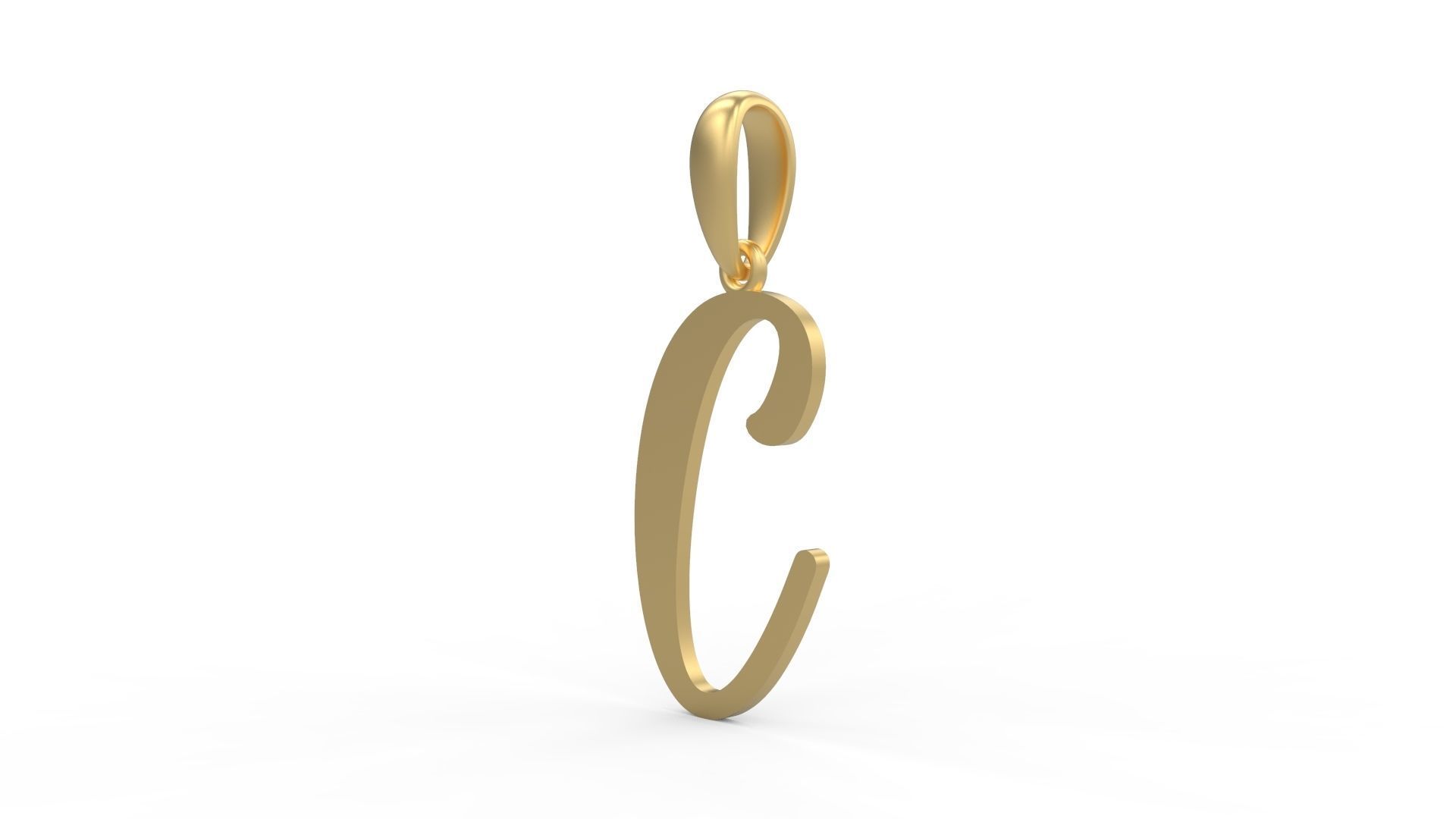 Initial Letters Pendant Glitter C 3D print model_1