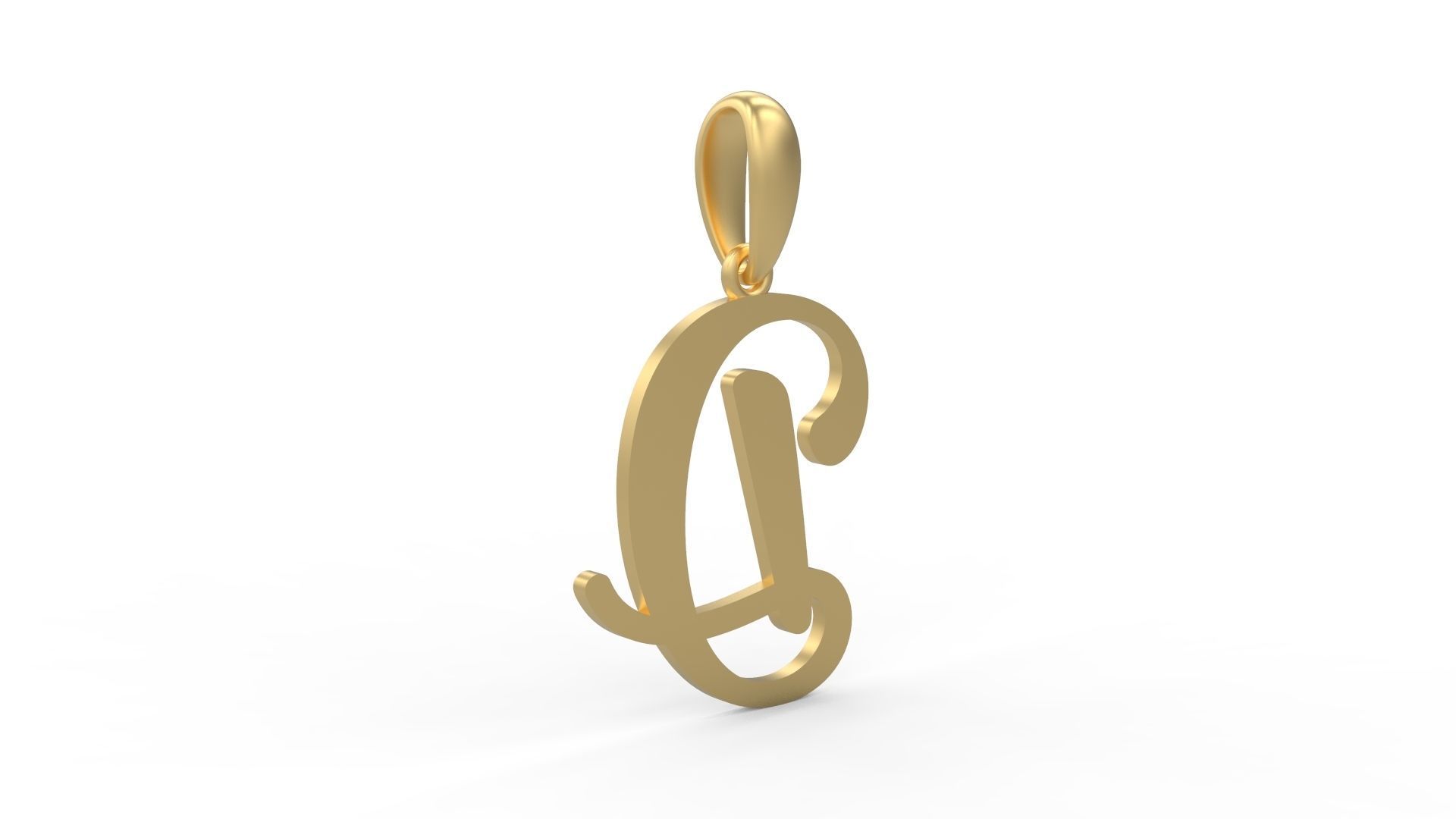 Initial Letters Pendant Glitter D 3D print model_3