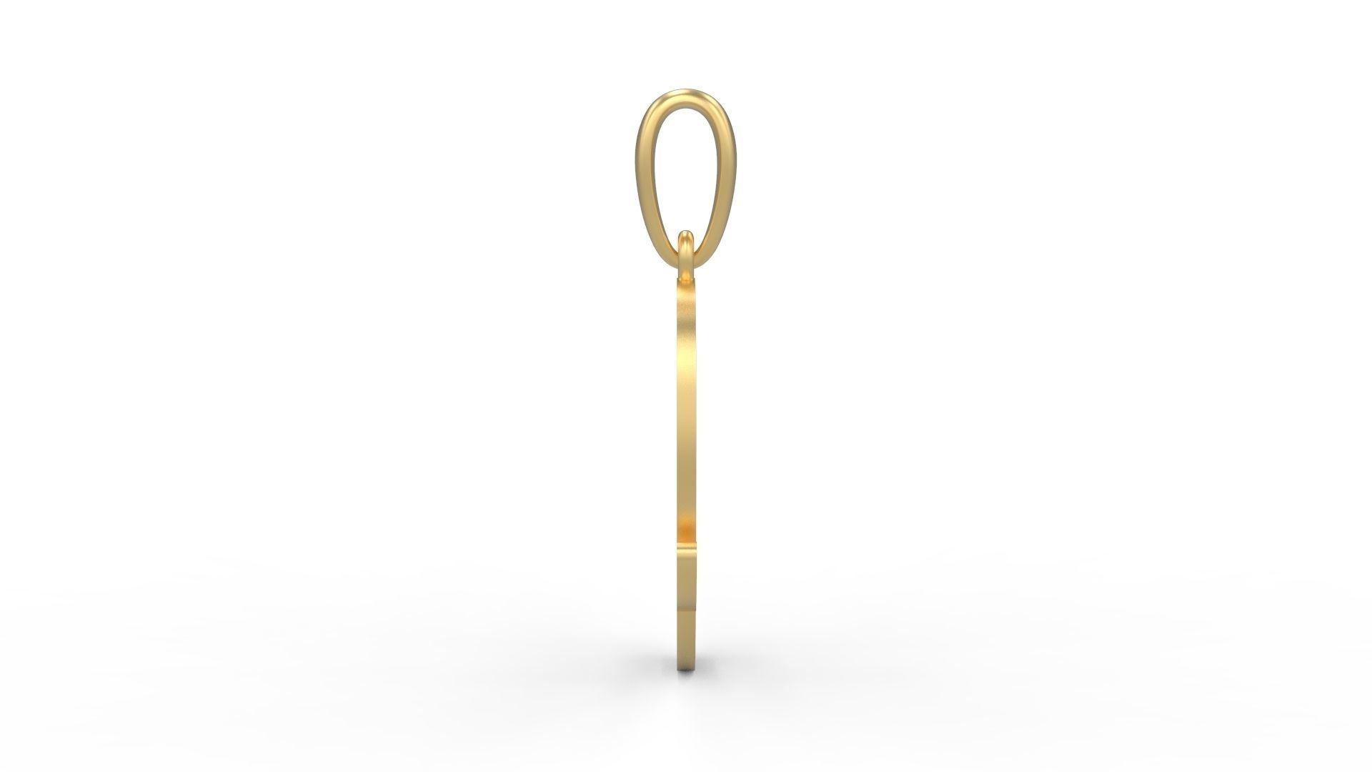 Initial Letters Pendant Glitter D 3D print model_2