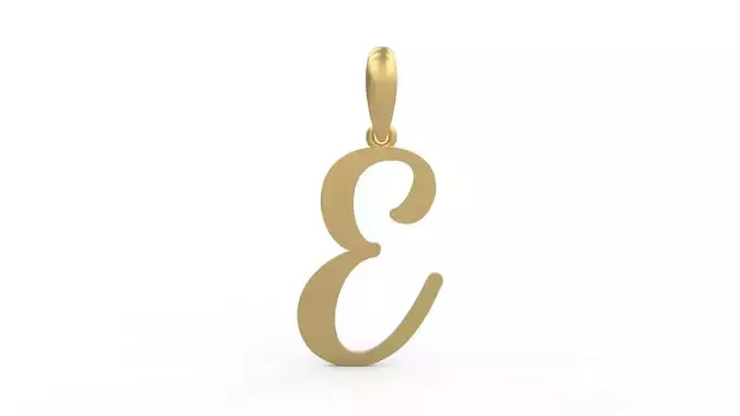 Initial Letters Pendant Glitter E 3D print model