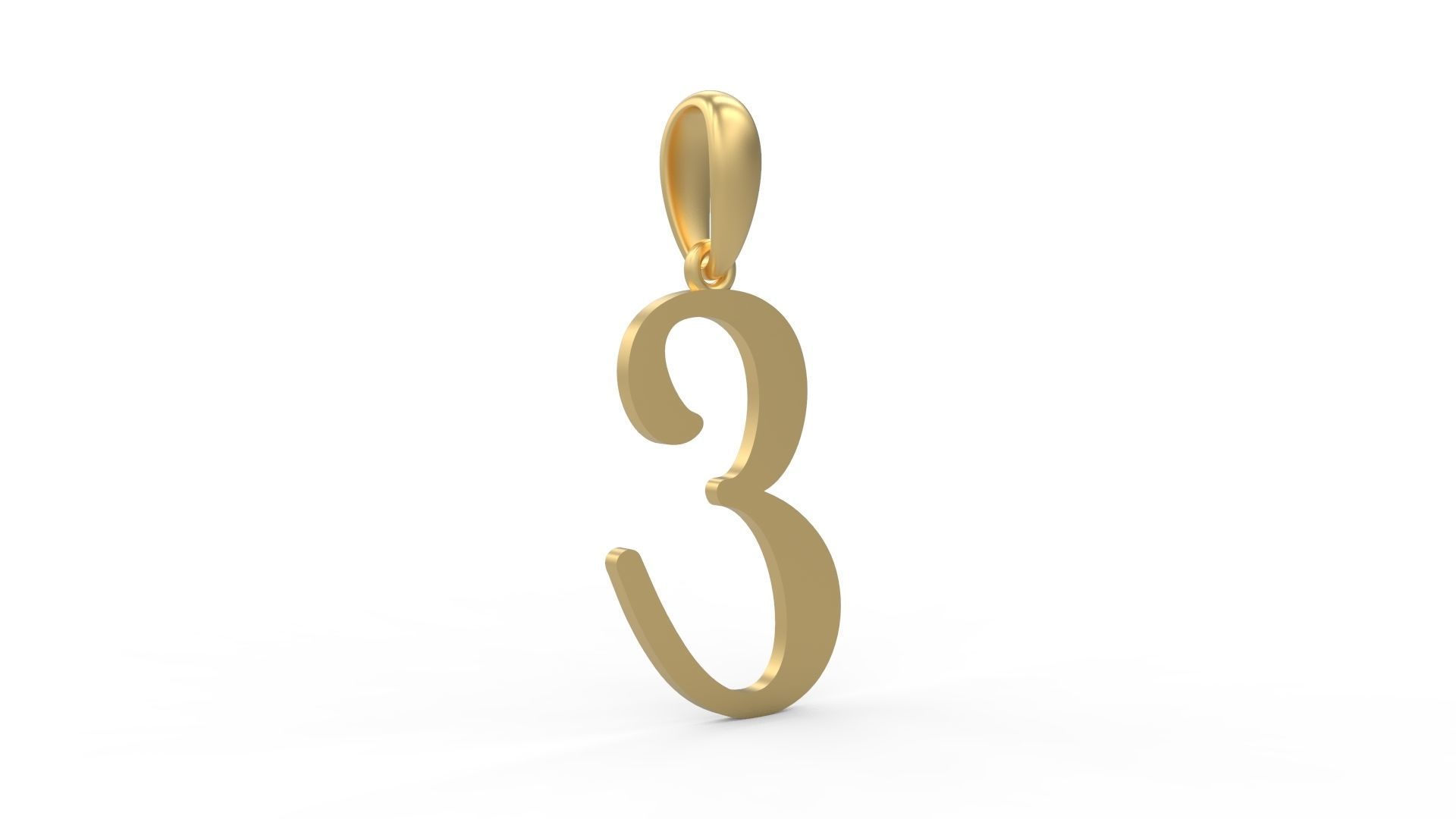 Initial Letters Pendant Glitter E 3D print model_3