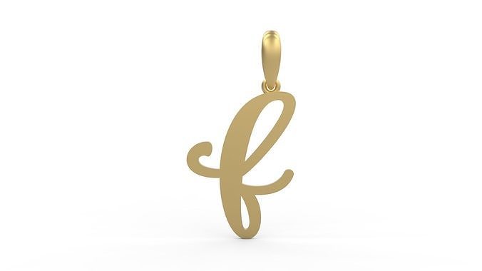 Initial Letters Pendant Glitter F 3D print model