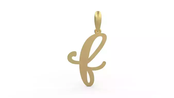 Initial Letters Pendant Glitter F 3D print model