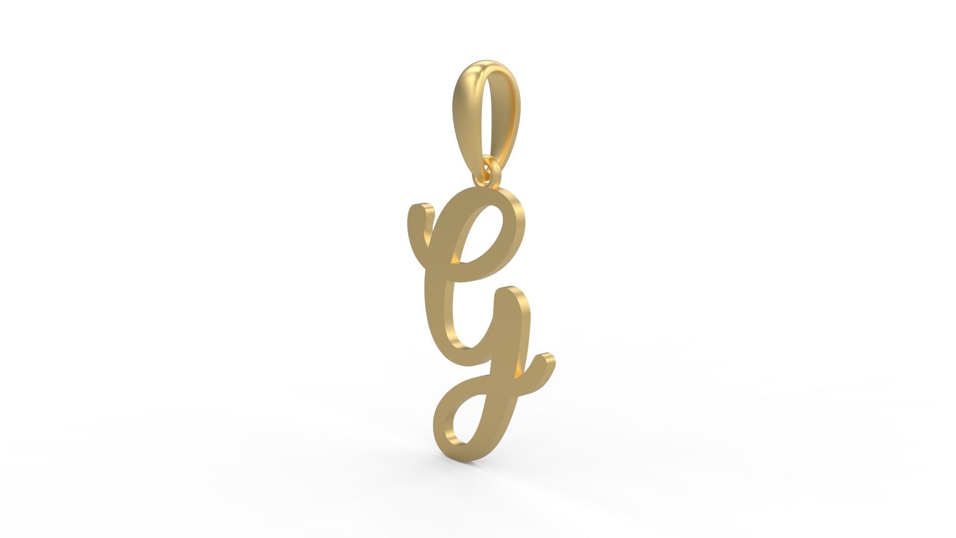 Initial Letters Pendant Glitter G 3D print model_1
