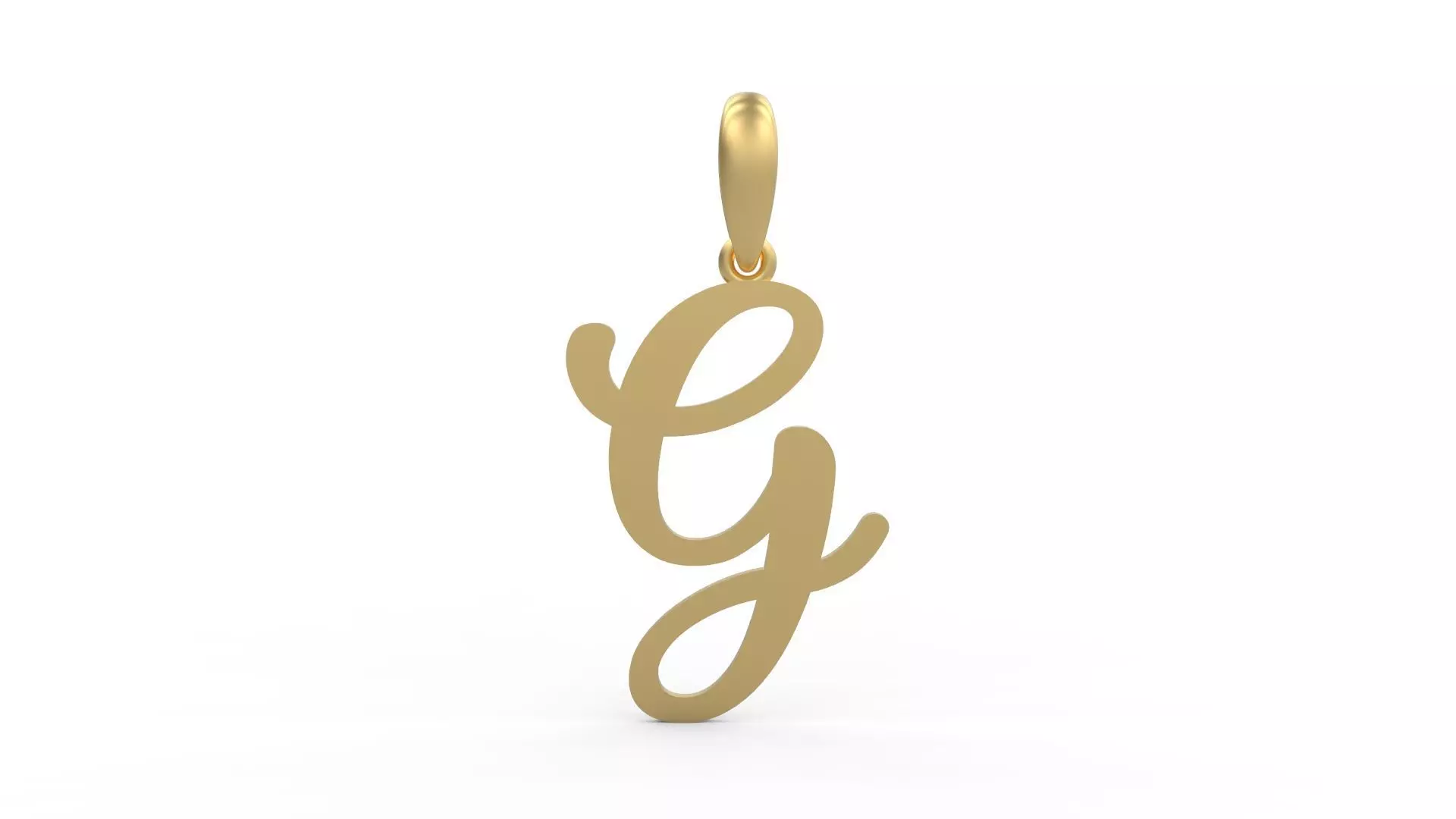 Initial Letters Pendant Glitter G 3D print model_0