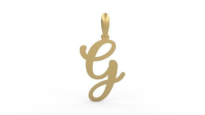 Initial Letters Pendant Glitter G 3D print model