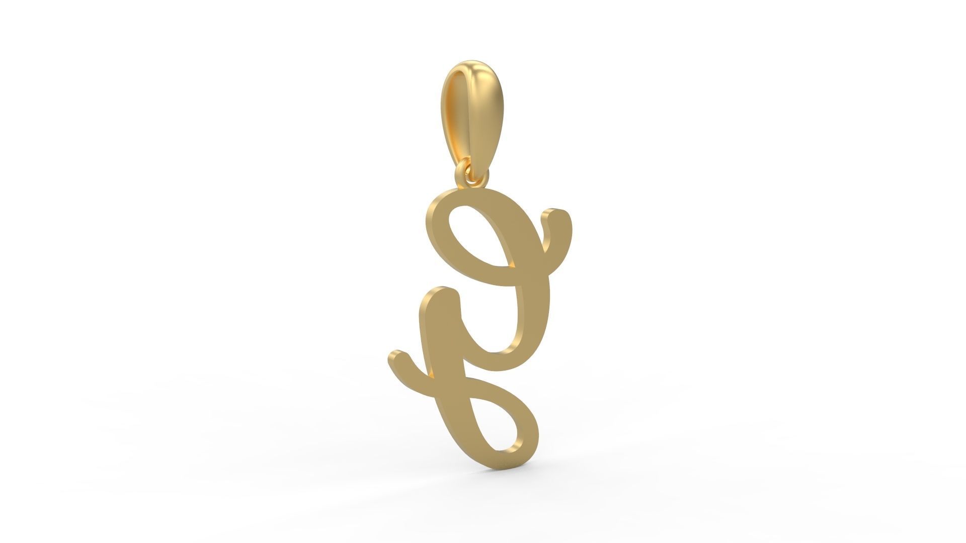 Initial Letters Pendant Glitter G 3D print model_3