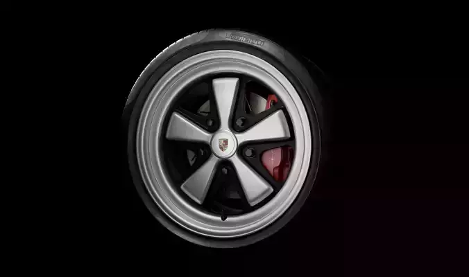 Porsche 911 S rim with Pirelli P Zero tire 