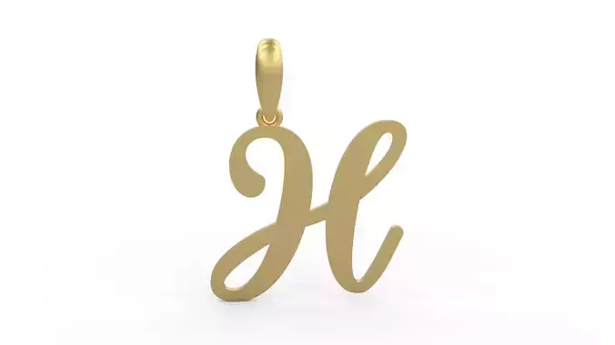 Initial Letters Pendant Glitter H 3D print model