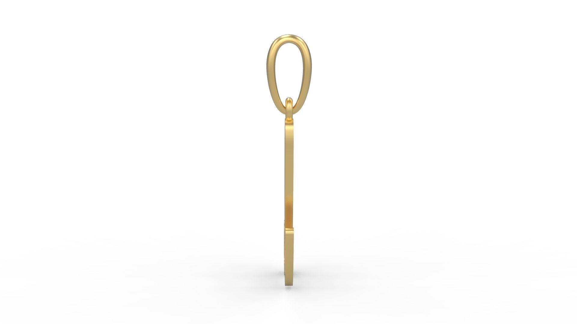 Initial Letters Pendant Glitter I 3D print model_2