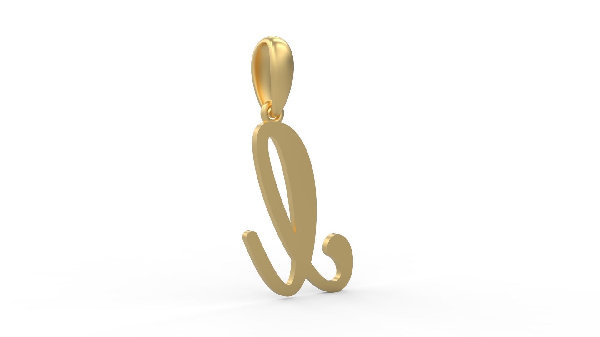 Initial Letters Pendant Glitter I 3D print model_3
