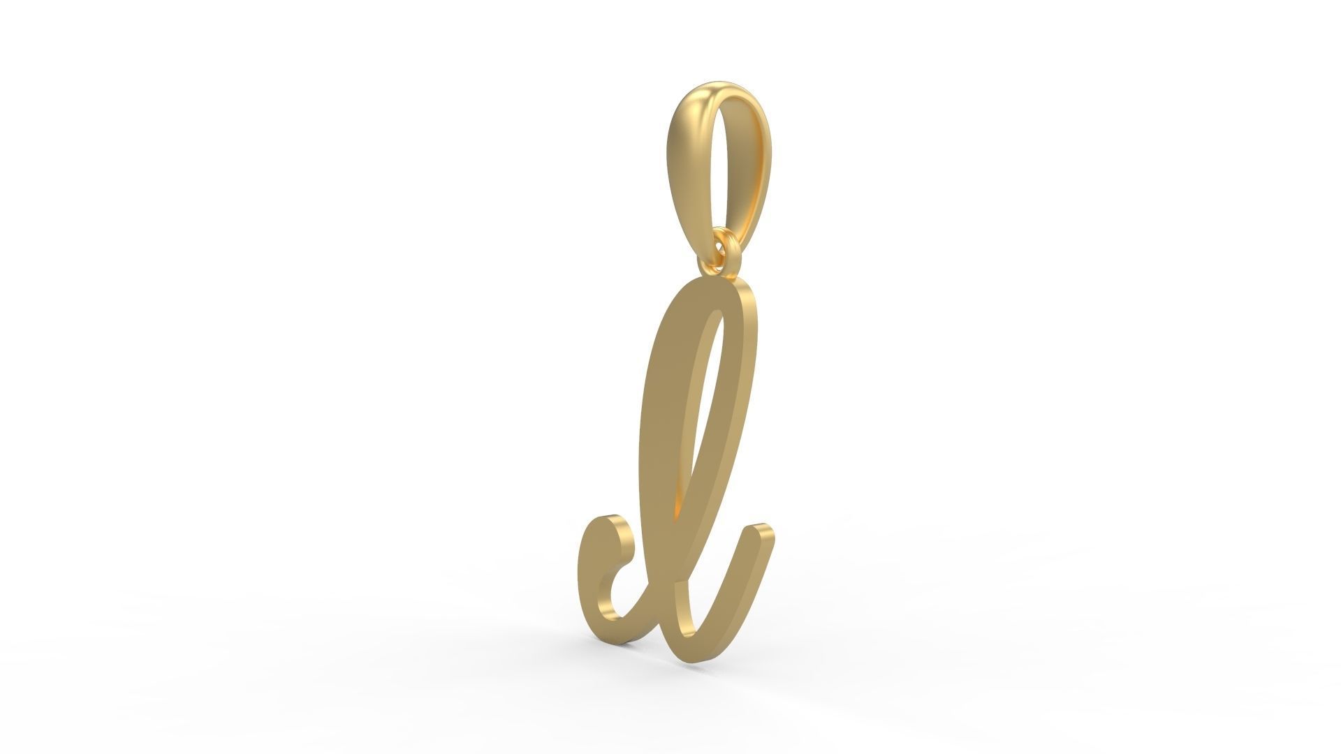 Initial Letters Pendant Glitter I 3D print model_1