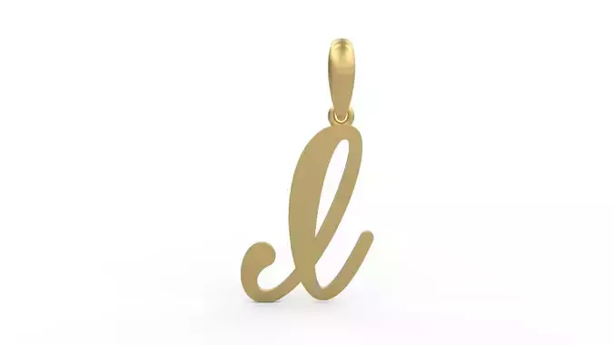Initial Letters Pendant Glitter I 3D print model