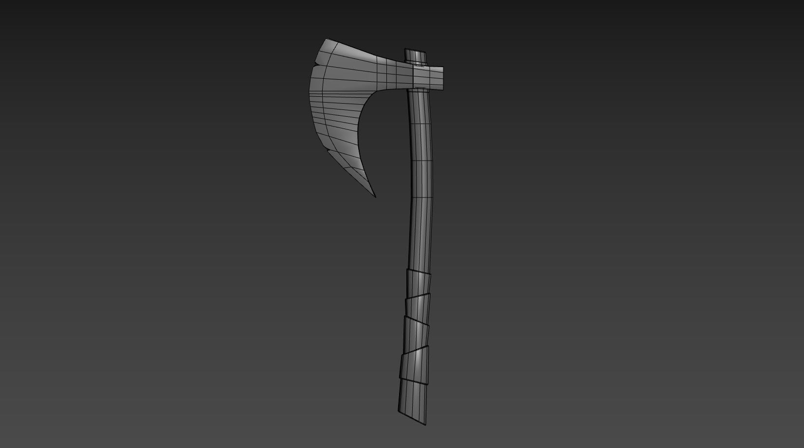 One handed axes and two handed axe Low-poly 3D model_9