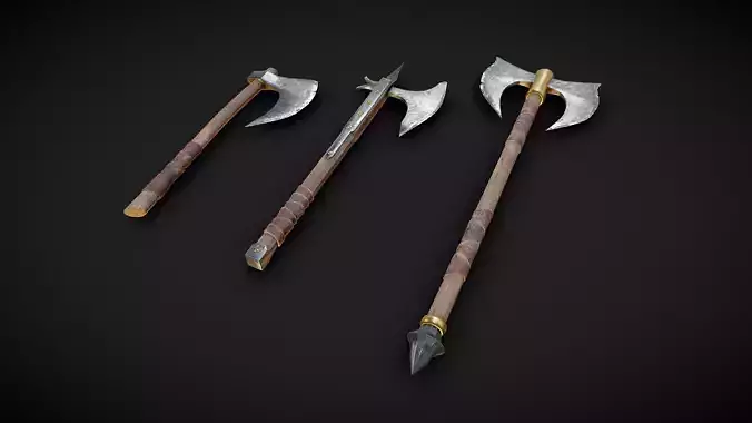 One handed axes and two handed axe