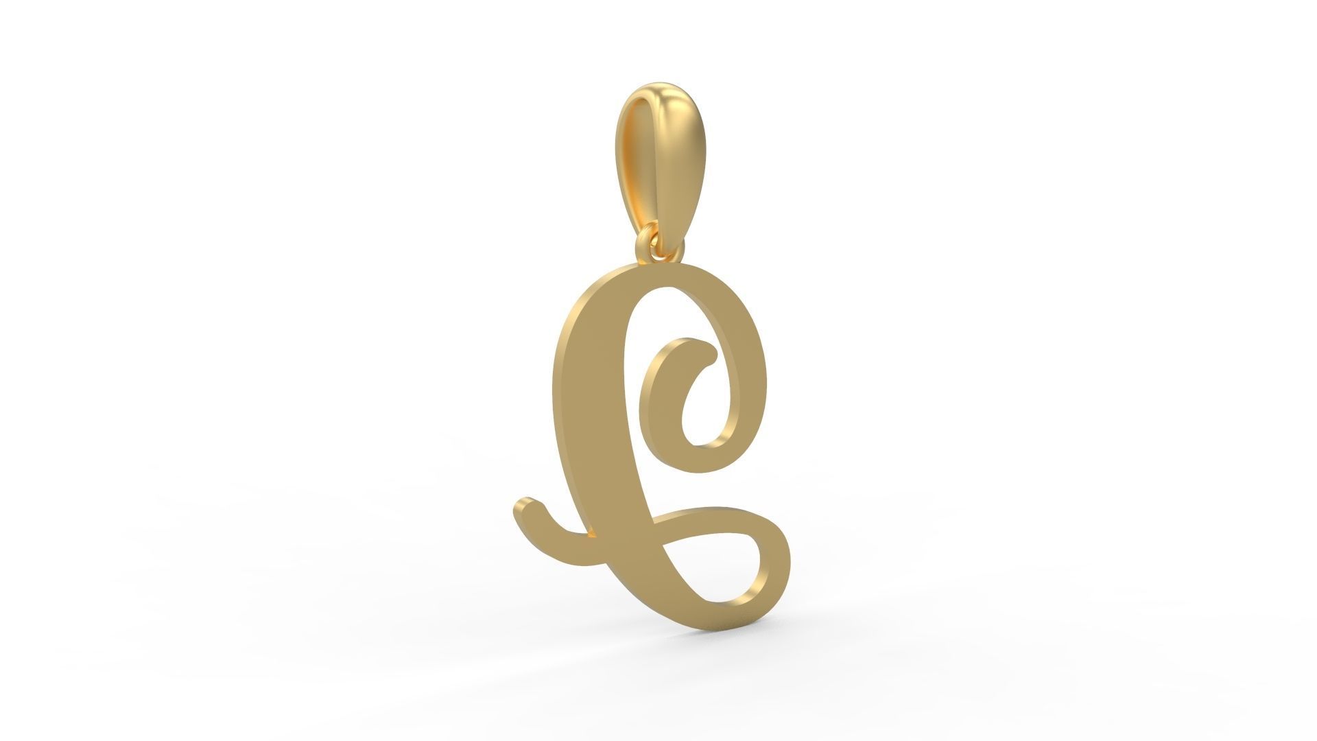 Initial Letters Pendant Glitter J 3D print model_3