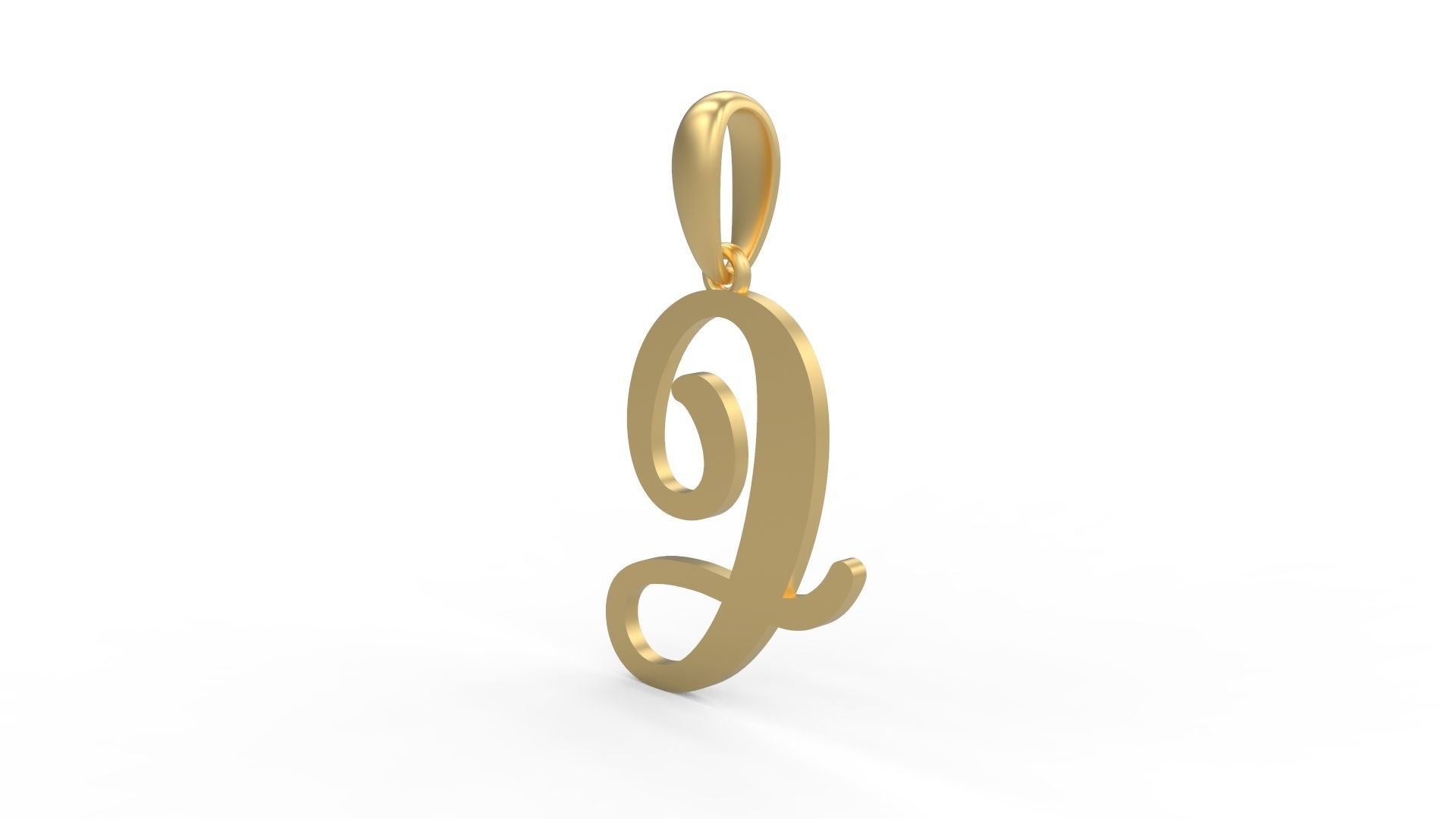 Initial Letters Pendant Glitter J 3D print model_1