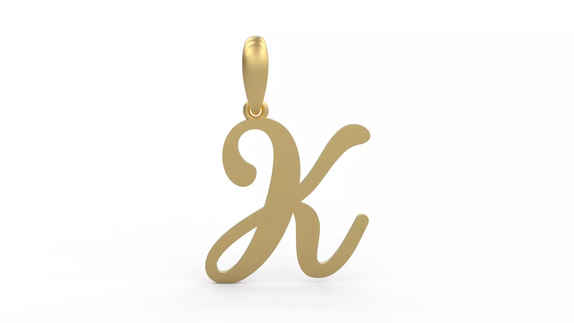Initial Letters Pendant Glitter K 3D print model_0
