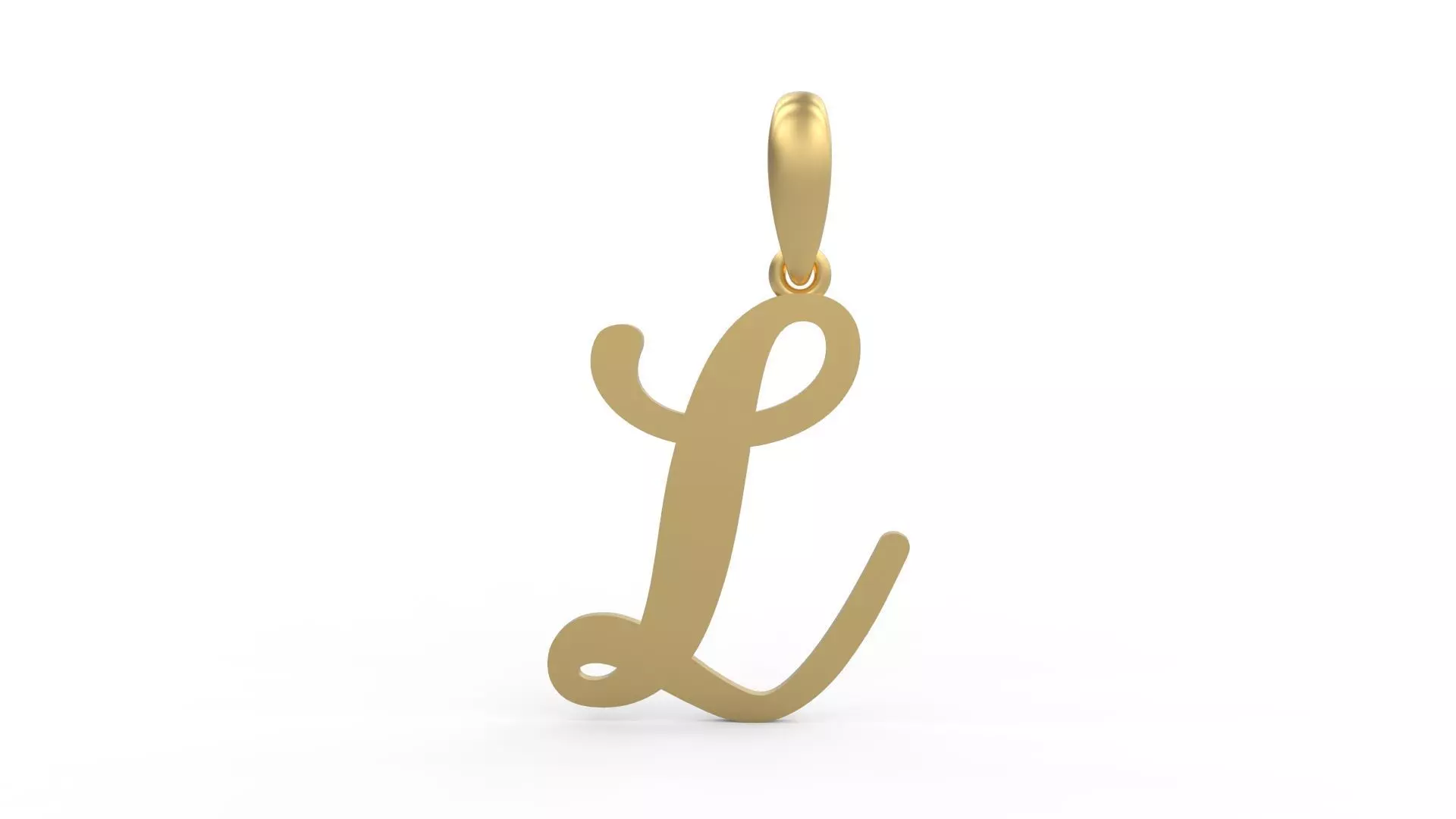 Initial Letters Pendant Glitter L 3D print model_0