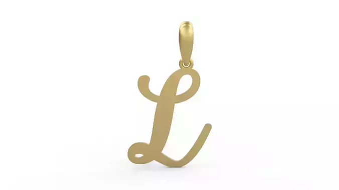 Initial Letters Pendant Glitter L 3D print model
